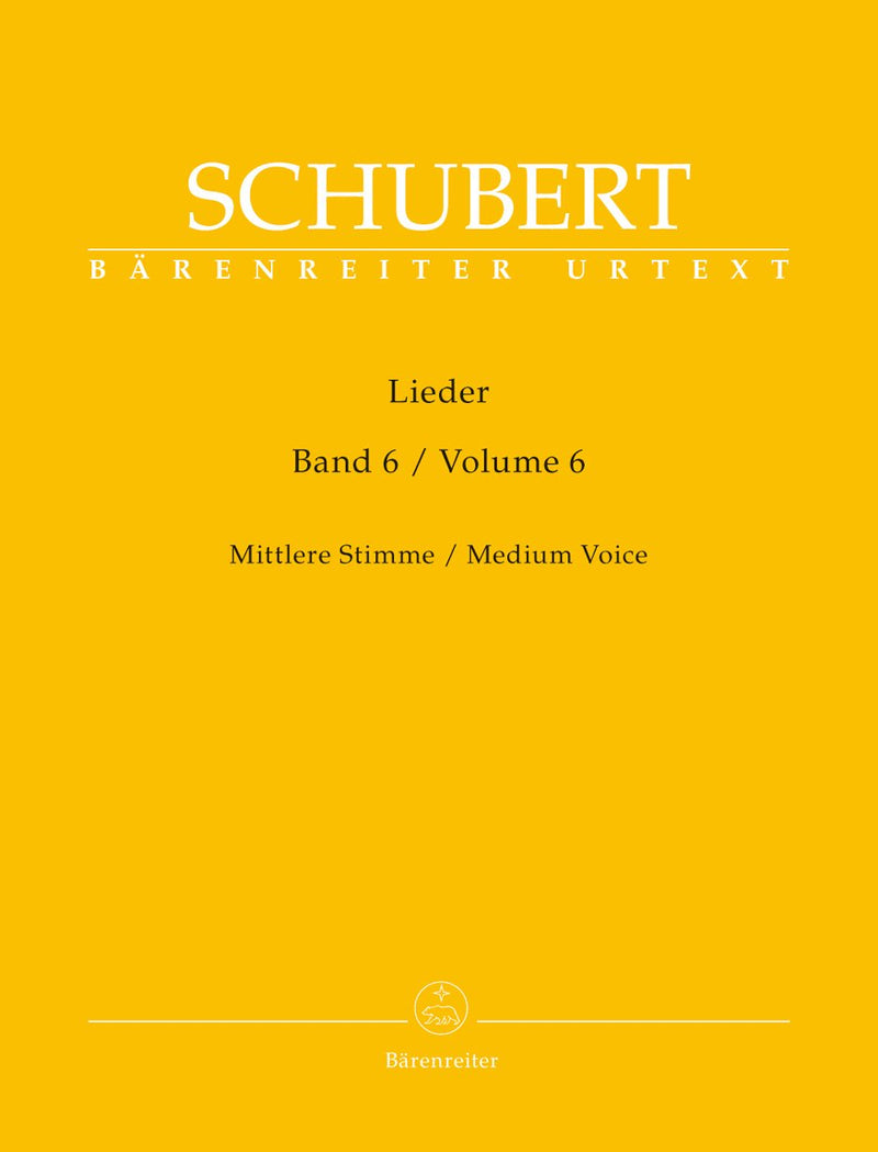 Schubert: Lieder Volume 6 for Medium Voice