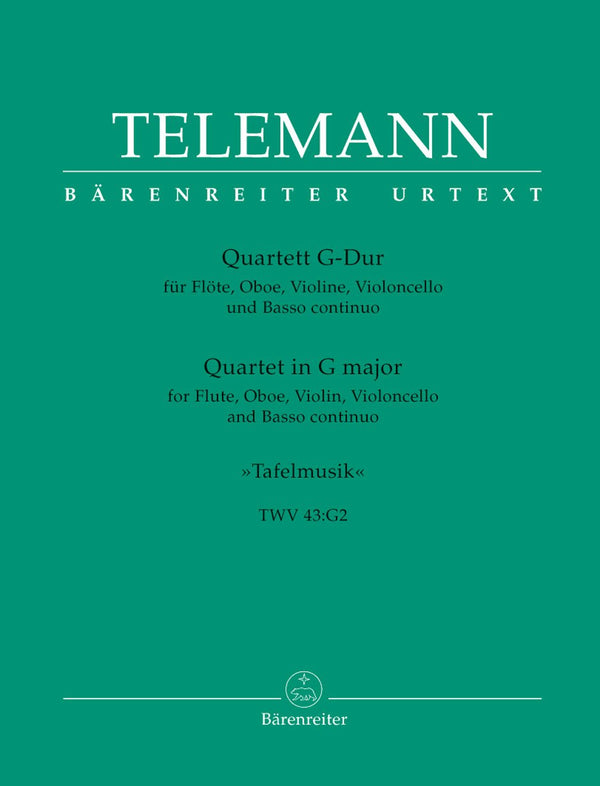 Telemann: Quartet for Flute, Oboe, Violin, Violoncello & Basso continuo in G major TWV 43:G2