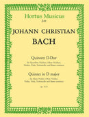 J.C Bach: Quintet in D Op 11 No 6 for Flute, Violin, Oboe, Violin, Violin, Viola, Basso continuo (Piano, Harpsichord)