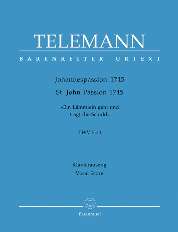 Telemann: St John Passion - Vocal Score