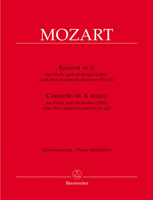 Mozart: Concerto in A for Viola & Piano