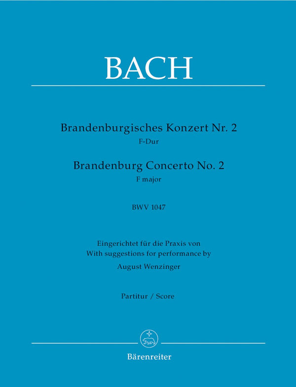Bach: Brandenburg Concerto No 2 in F - Full Score