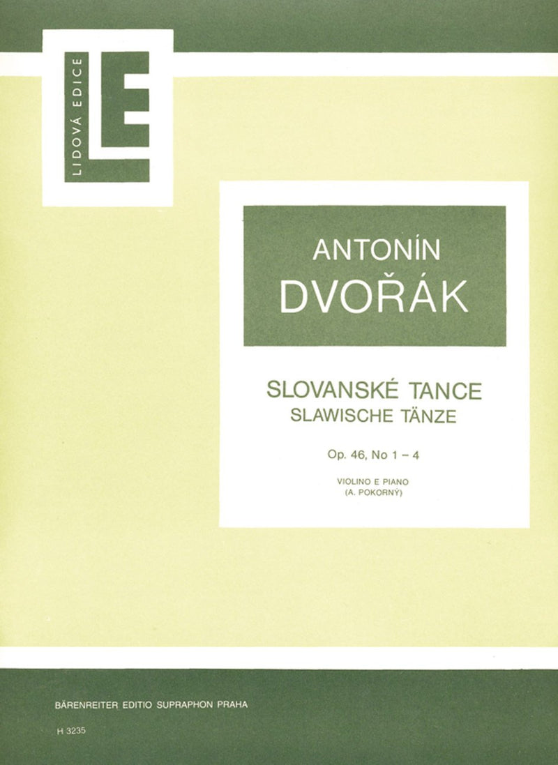 Dvořák: Slavonic Dances Op 46 No 1-4 for Violin & Piano