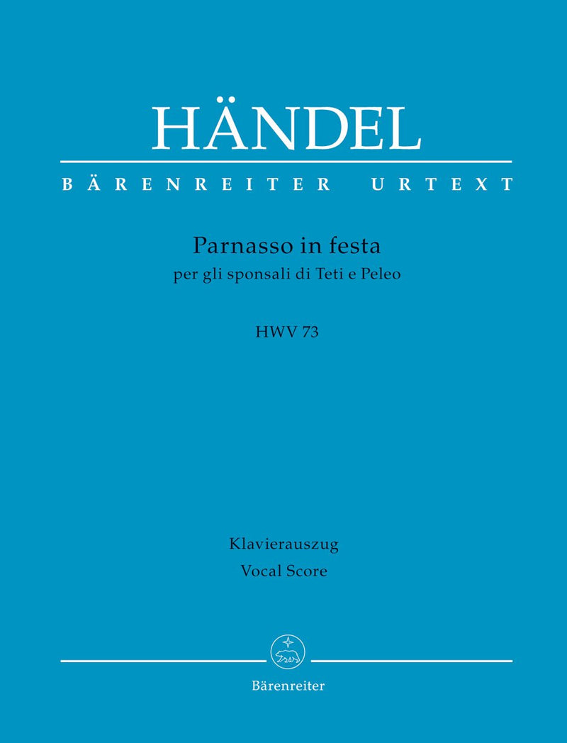 Handel: Parnasso in Festa HWV 73 - Vocal Score