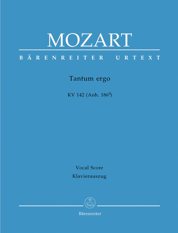 Mozart: Tantum Ergo B Flat K142 - Vocal Score