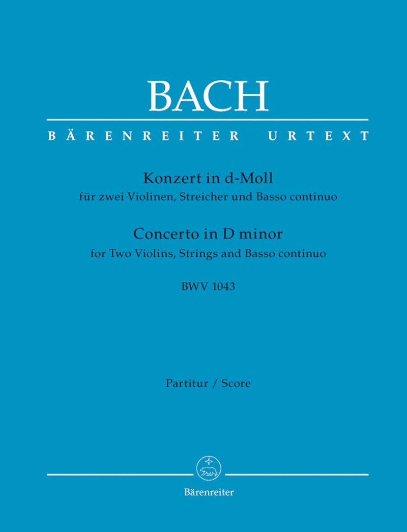 Bach: Concerto 2 Violins D Minor Full Score