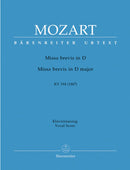 Mozart: Missa Brevis D K194 - Vocal Score