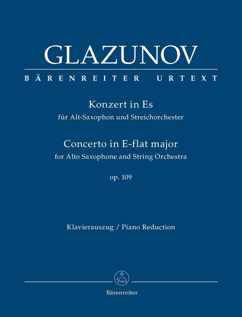 Glazunov : Concerto in Eb, Op 109 for Alto Sax & Piano