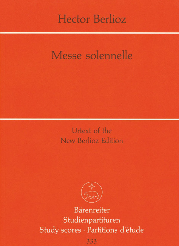 Berlioz: Messe Solennelle - Study Score