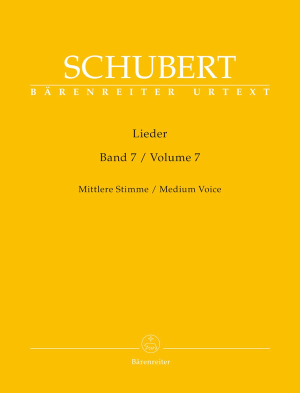 Schubert: Lieder Volume 7 for Medium Voice
