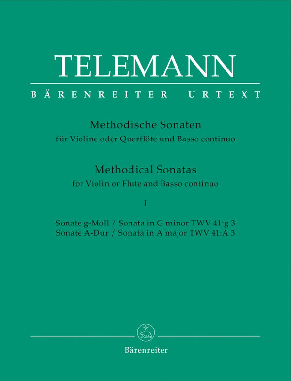 Telemann: Twelve Methodical Sonatas for Flute & Piano - Volume 1