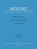 Mozart: Missa Brevis G K140 - Vocal Score