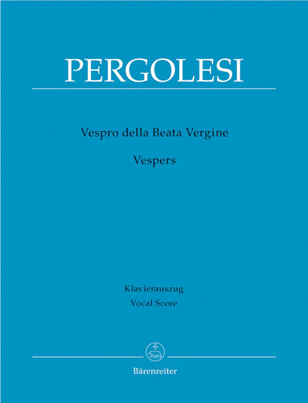 Pergolesi: Marienvesper - Vocal Score arr. Bruno, Higginbottom