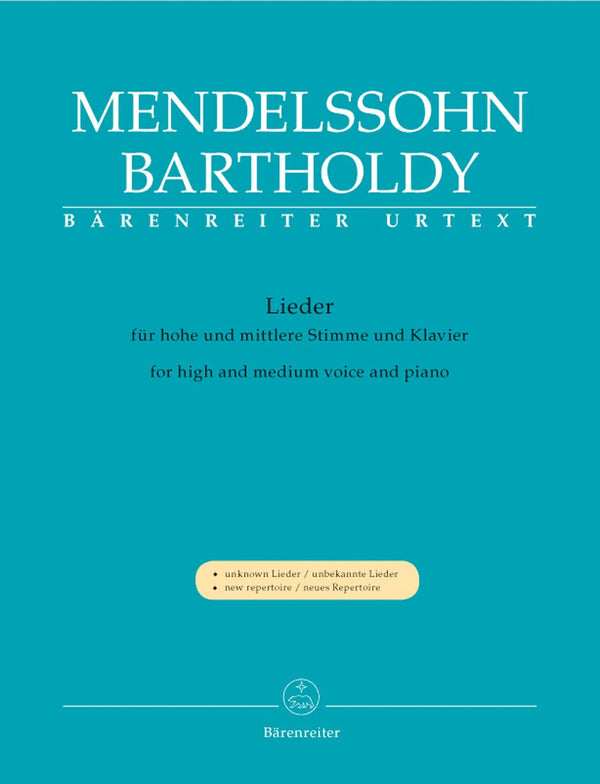 Mendelssohn: Lieder for High or Medium Voice & Piano