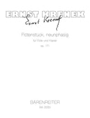 Krenek: Flotenstuck Neunphasig Op 171 for Flute & Piano
