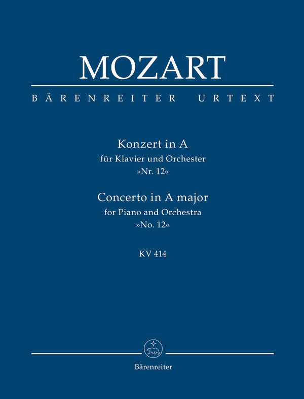 Mozart: Piano Concerto No 12 in A K414 - Study Score