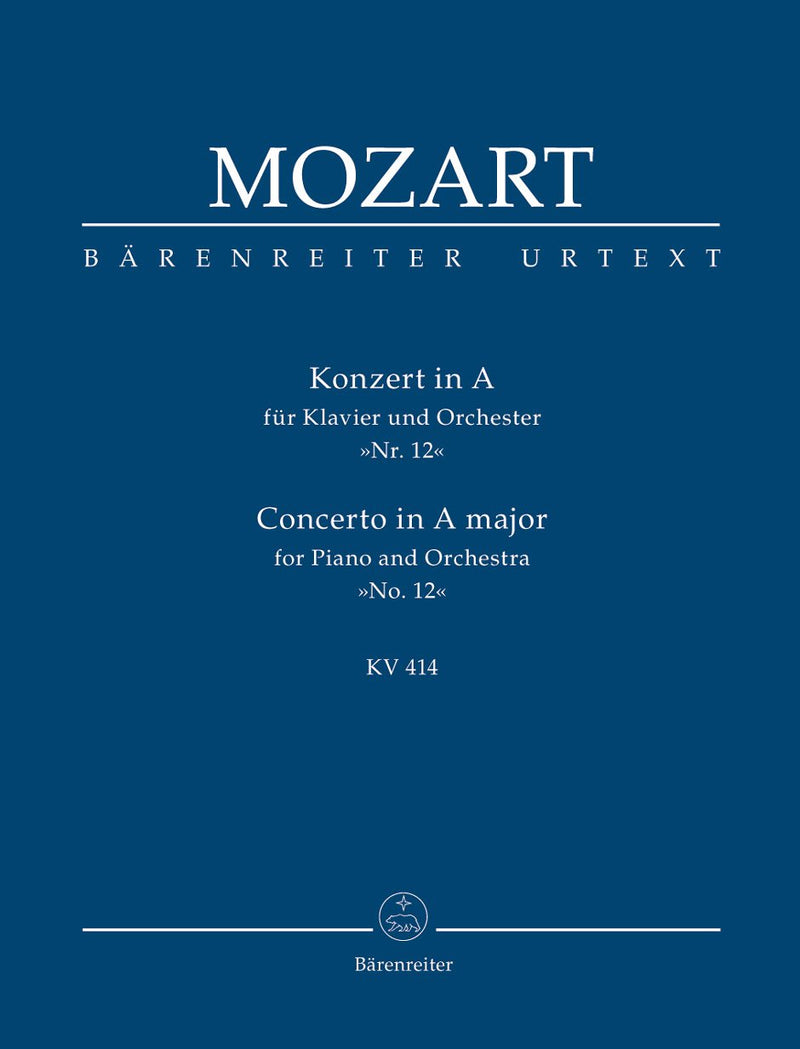 Mozart: Piano Concerto No 12 in A K414 - Study Score