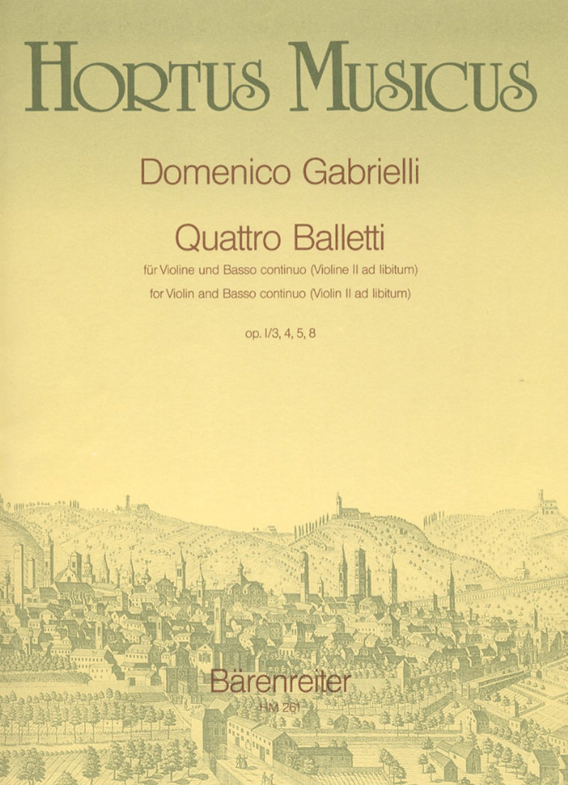 Gabrieli: Quattro Balletti for Violin & Basso Continuo