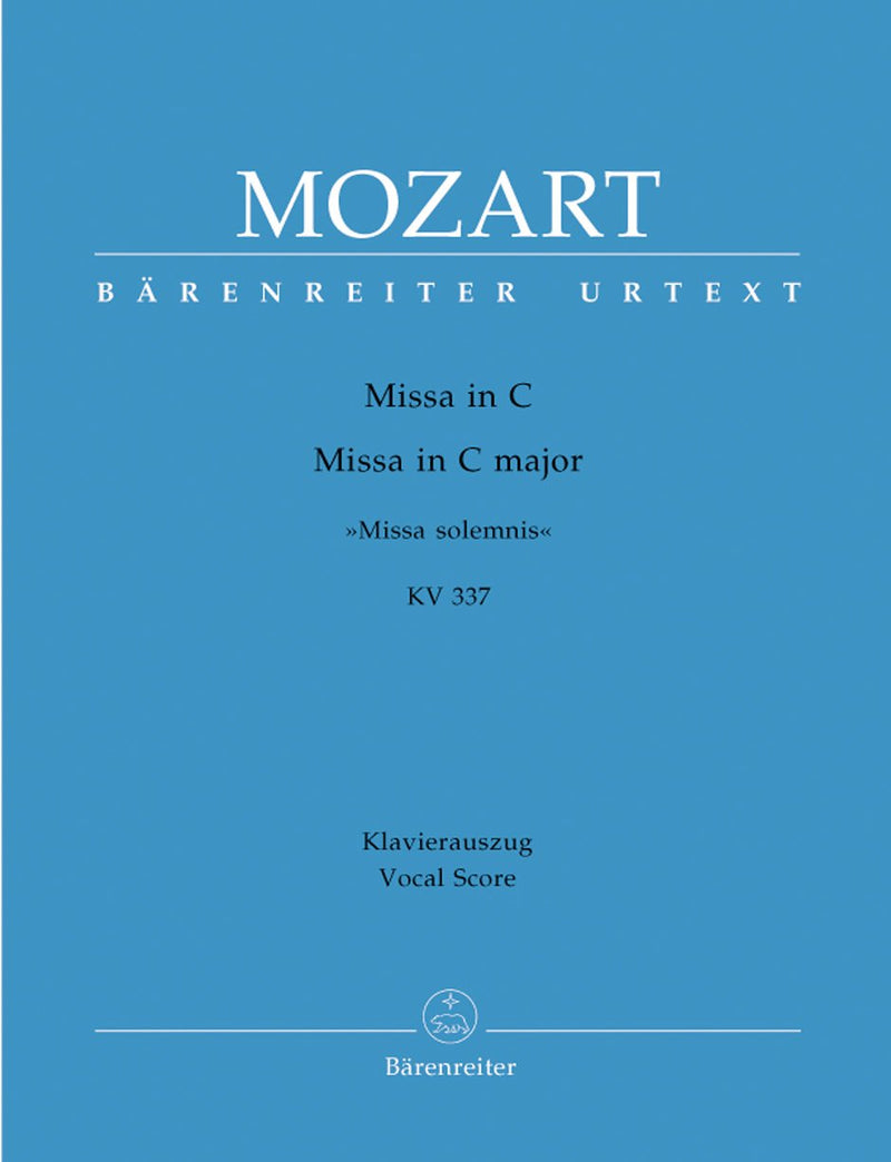 Mozart: Missa Solemnis in C K337 - Vocal Score