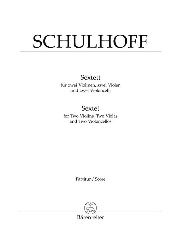 Schulhoff: Sextett 1924 - Full Score