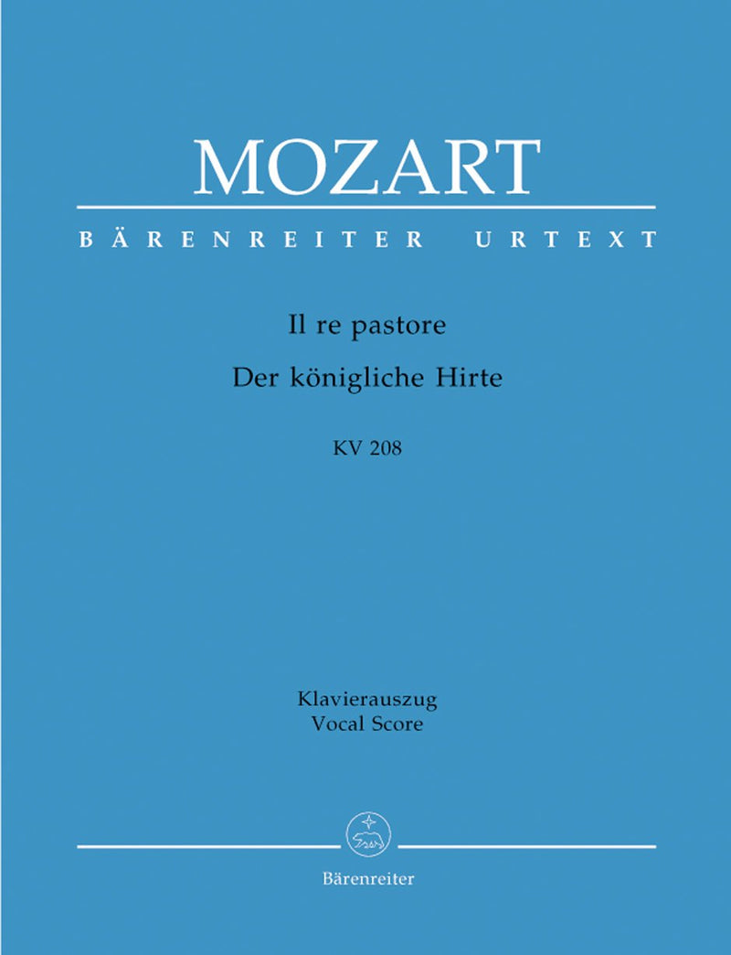 Mozart: Il Re Pastore - Vocal Score