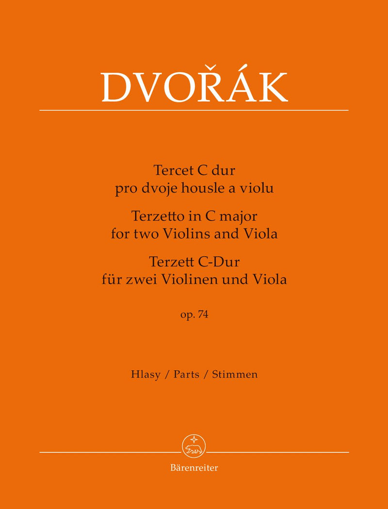 Dvořák: Terzetto in C Major Op 74 for 2 Violins & Viola