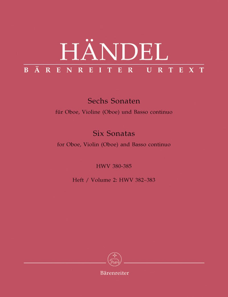 Handel: Six Sonatas for Oboe, Violin & Basso Continuo - Book 2