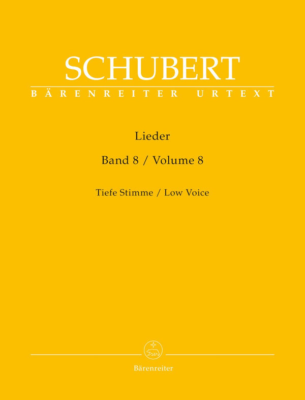 Schubert: Lieder Volume 8 for Low Voice