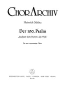 Schütz: Psalm 100 Swv 36 - Vocal Score