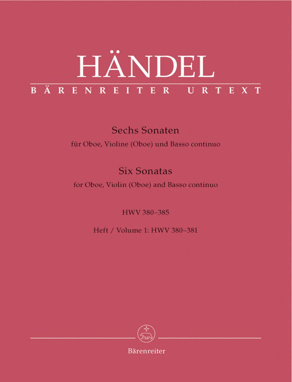 Handel: Six Sonatas for Oboe, Violin & Basso Continuo - Book 1
