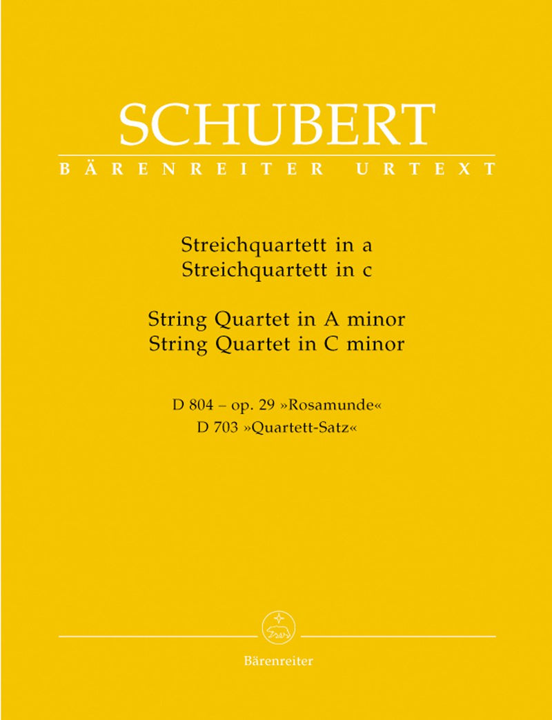 Schubert: String Quartet A Minor (D 804) Op. 29 "Rosamunde" / String Quartet C Minor (D 703) "Quartett-Satz"