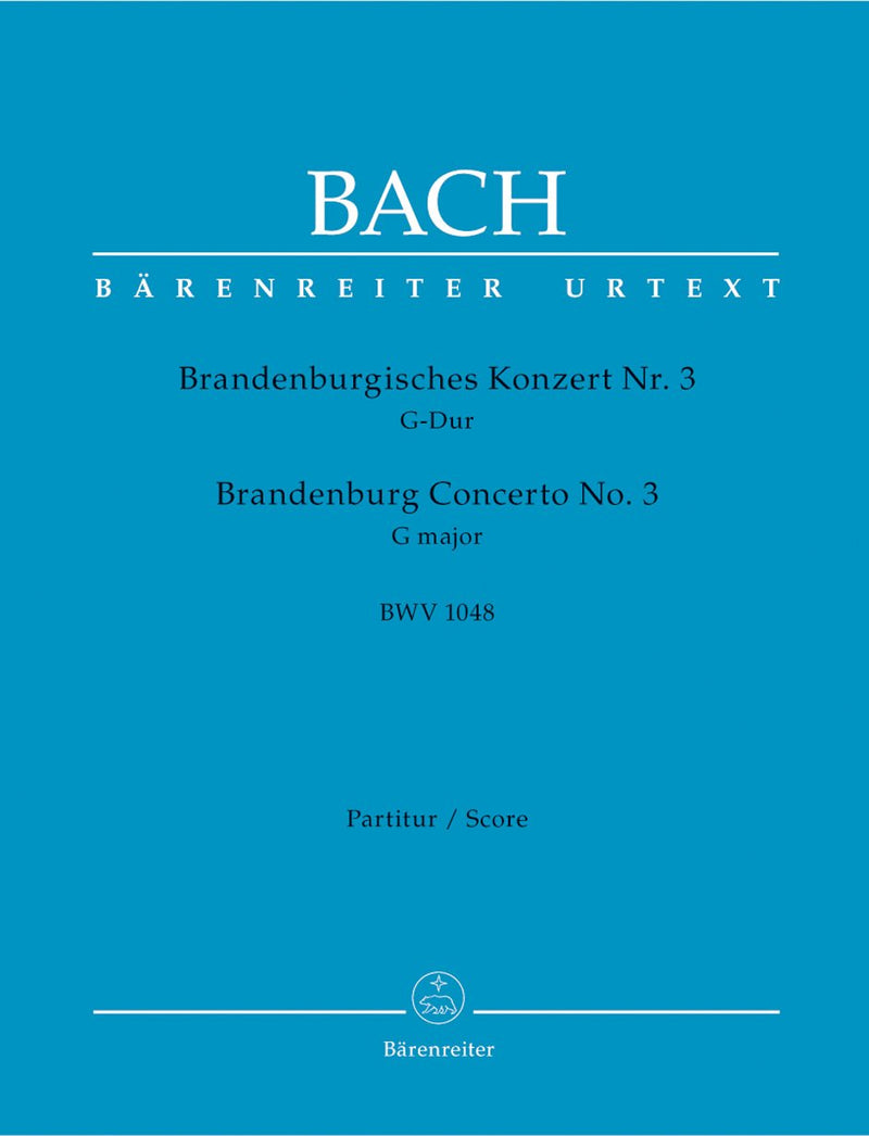 Bach: Brandenburg Concerto No 3 New Ed - Full Score