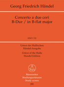 Handel: Concerto 2 Horns Bb HWV332 - Study Score