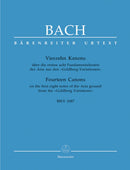 Bach: Fourteen Canons on the First 8  Notes of the Aria Ground from the Goldberg Variations (BWV1087) for 2 Keyboards & 2 Violins