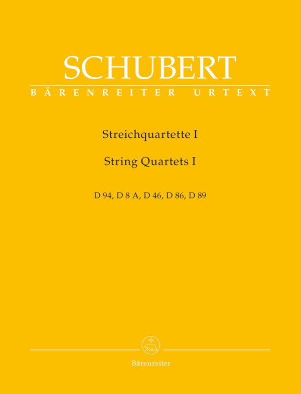 Schubert: Complete String Quartets - Book 1 (Set of Parts)