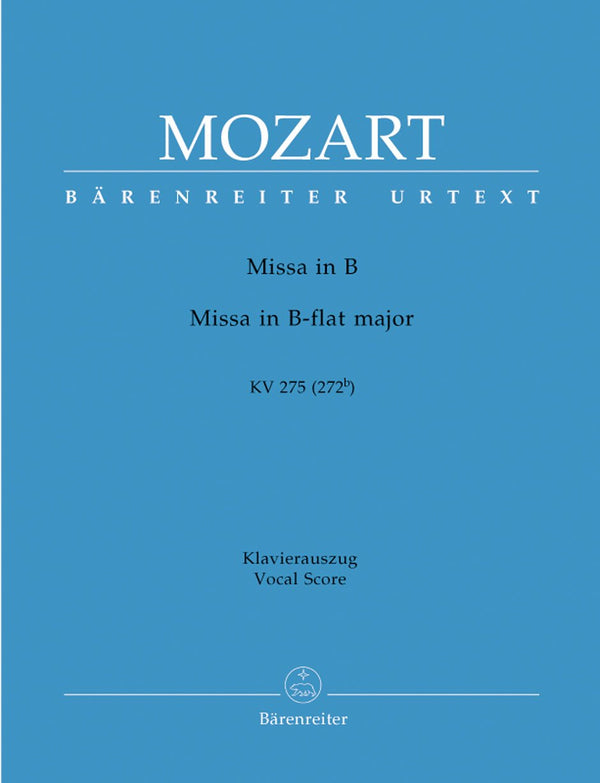 Mozart: Missa Brevis B Flat K275 - Vocal Score