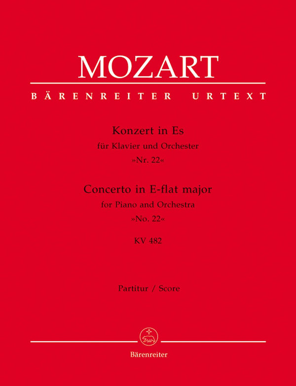 Mozart: Piano Concerto No 22 in E Flat K482 Full Score