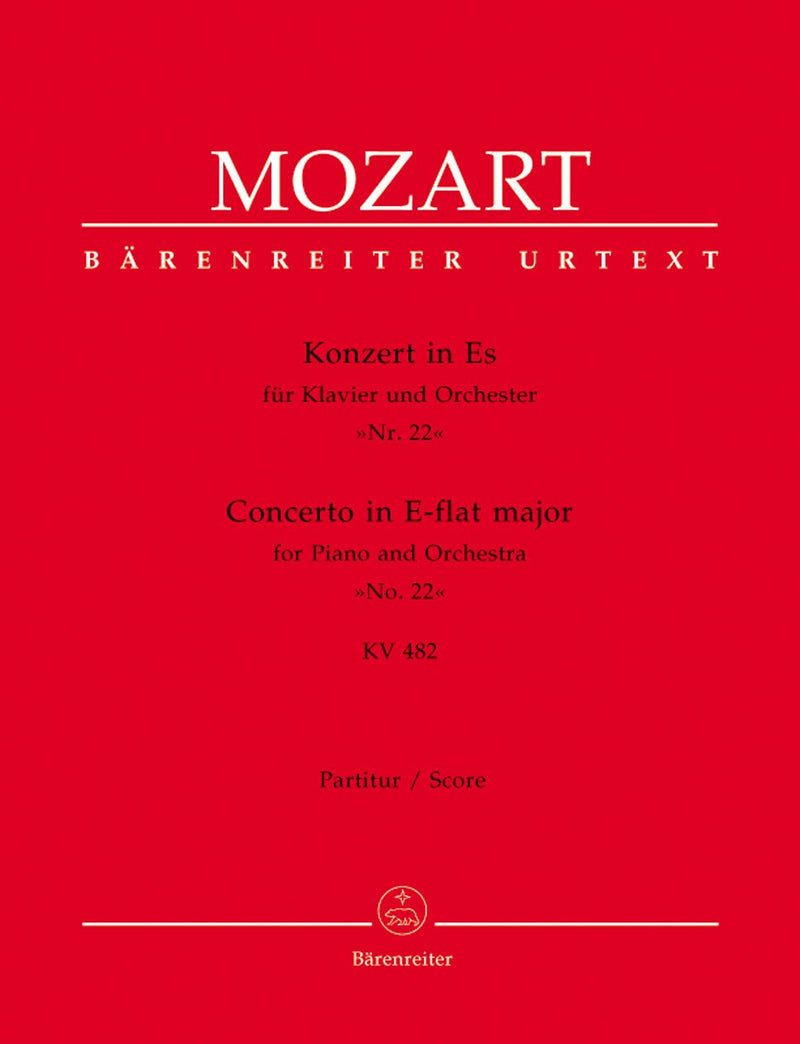 Mozart: Piano Concerto No 22 in E Flat K482 Full Score