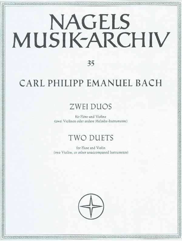 C.P.E Bach: Duos 2 Flute, Vln & 2 Cla