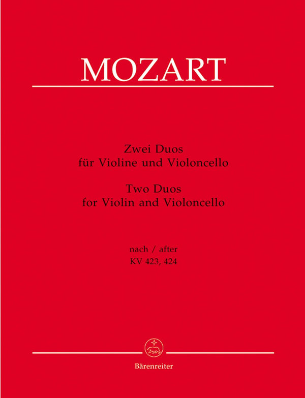 Mozart: Two Duos for Violin & Cello