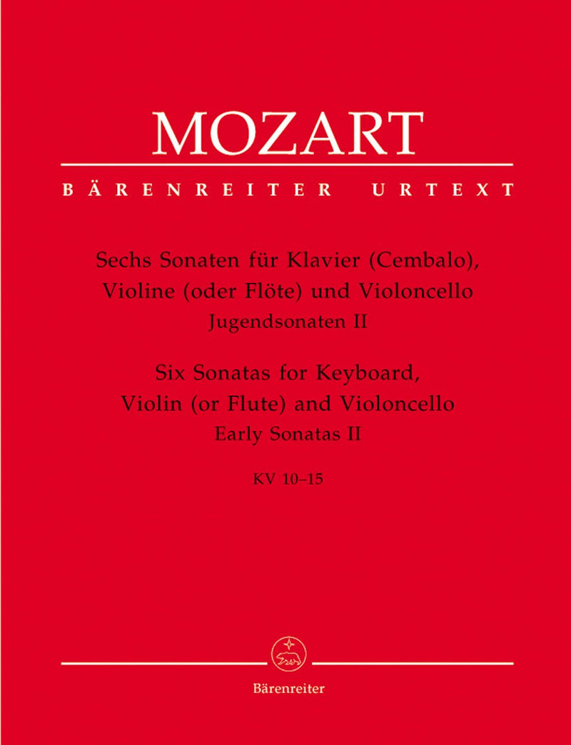 Mozart: Six Early Sonatas Flute (or Violin), Cello & Keyboard