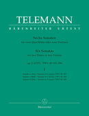 Telemann: Six Sonatas for 2 Flutes Op 2 - Volume 1