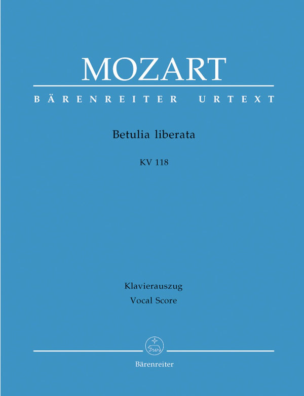 Mozart: Betulia Liberata K118 - Vocal Score