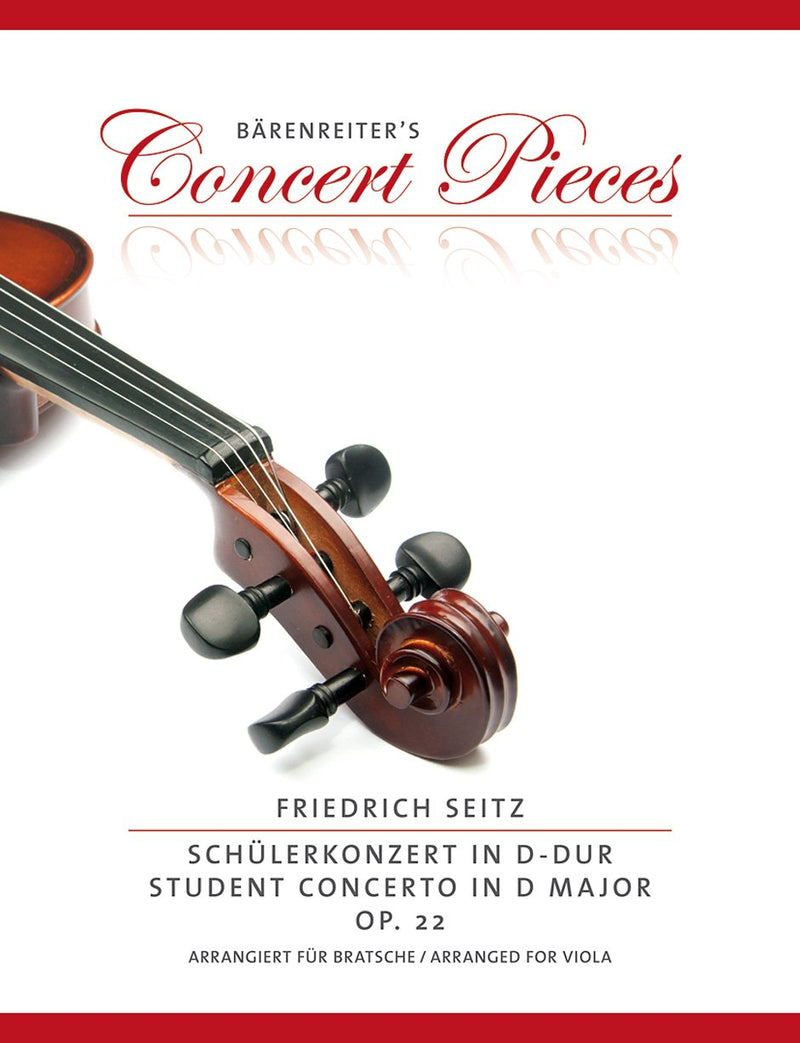 Seitz: Student Concerto in D Major Op 22 for Viola & Piano
