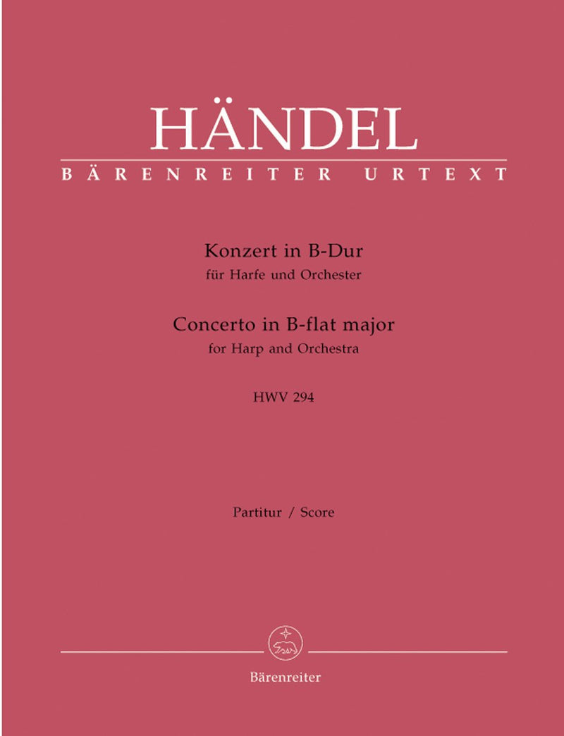 Handel: Concerto for Harp in B Flat HWV294 - Full Score