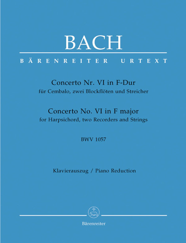 Bach: Concerto No 6 in F (BWV1057) 2 Piano Reduction