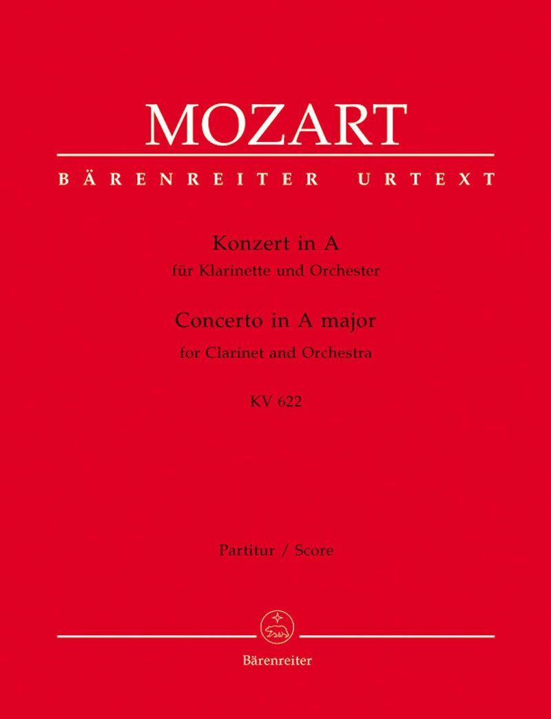 Mozart: Clarinet Concerto in A Full Score