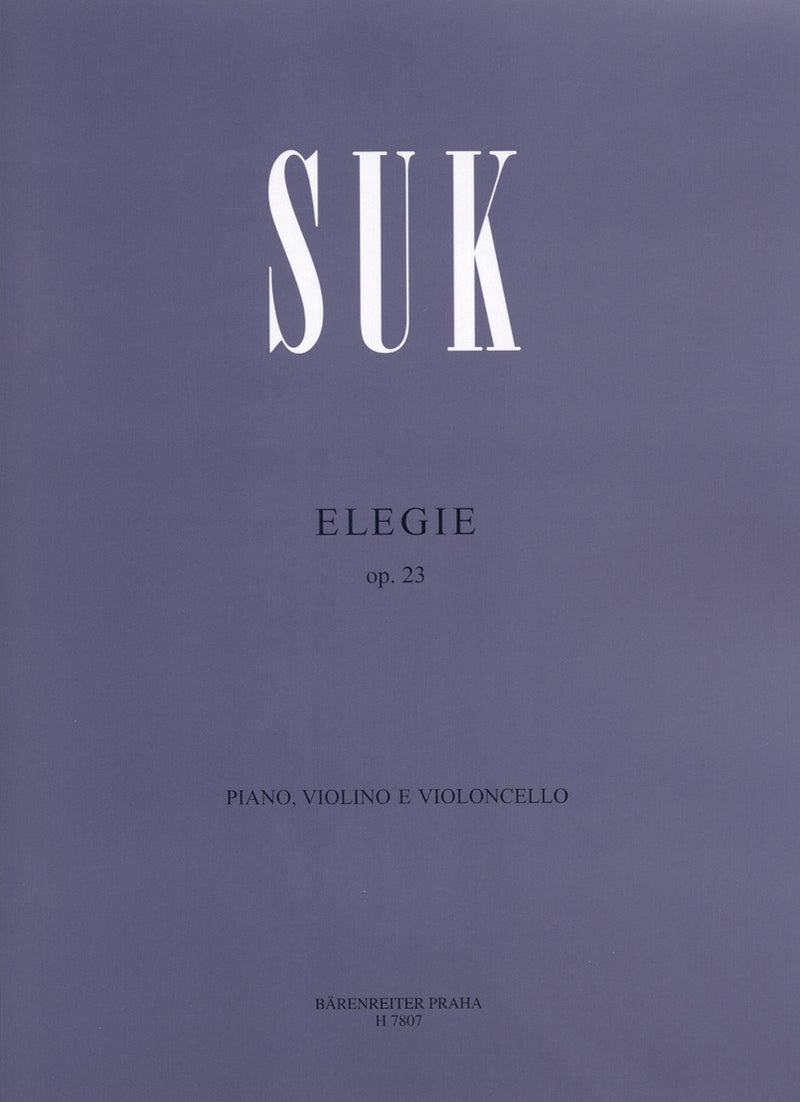 Suk: Elegie Op 23 for Piano Violin & Cello