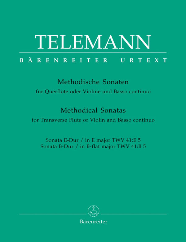 Telemann: Twelve Methodical Sonatas Volume 5 for Flute & Piano