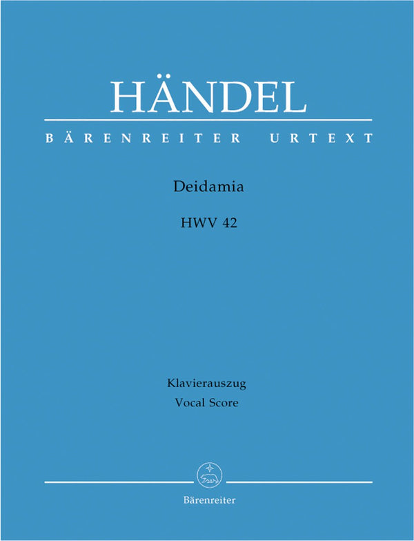 Handel: Deidamia Opera in 3 Acts - Vocal Score